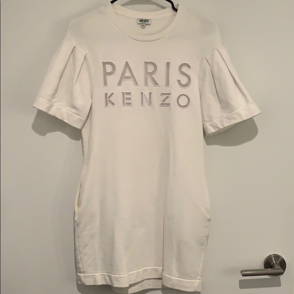 Kenzo logo sweatshirt Dress with puff sleeve